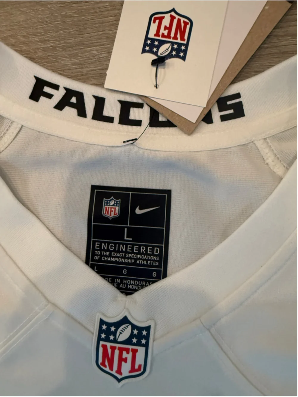 Men's Nike Atlanta Falcons Michael Penix Jr. #9 White Jersey Size L